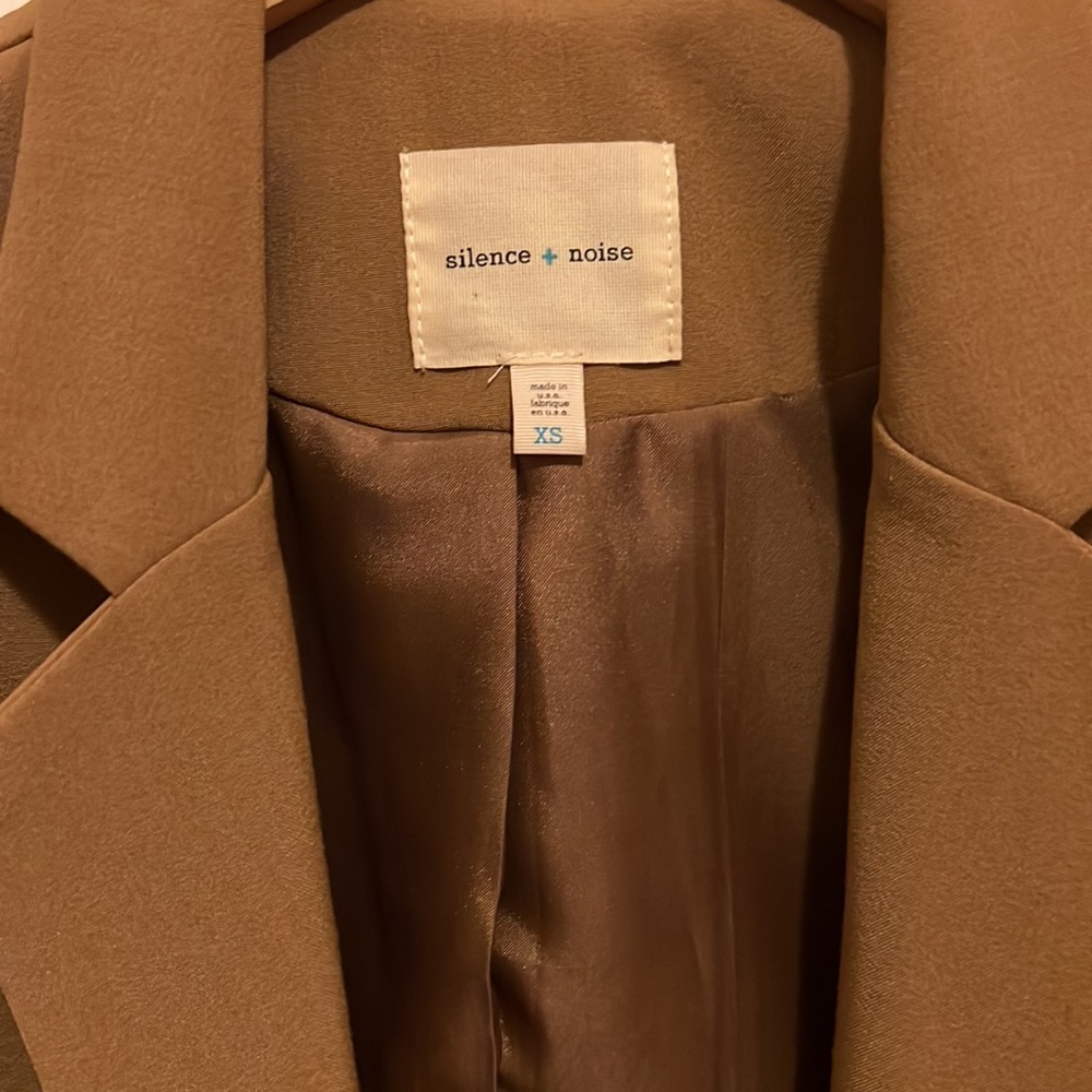 Silence & Noise. Tan & Cream Color Block Blazer. … - image 2